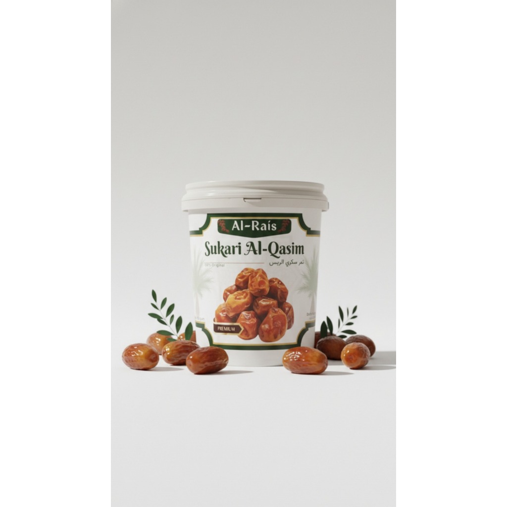 Kurma Sukari Premium Kemasan Ember - Buah Kurma Berkualitas Tinggi untuk Camilan Sehat 800GR