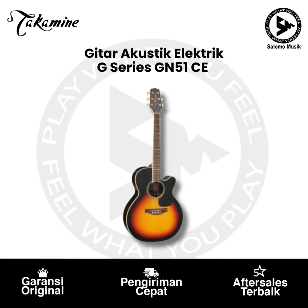 Gitar Akustik Elektrik Takamine GN51CE BSB Cutaway Original