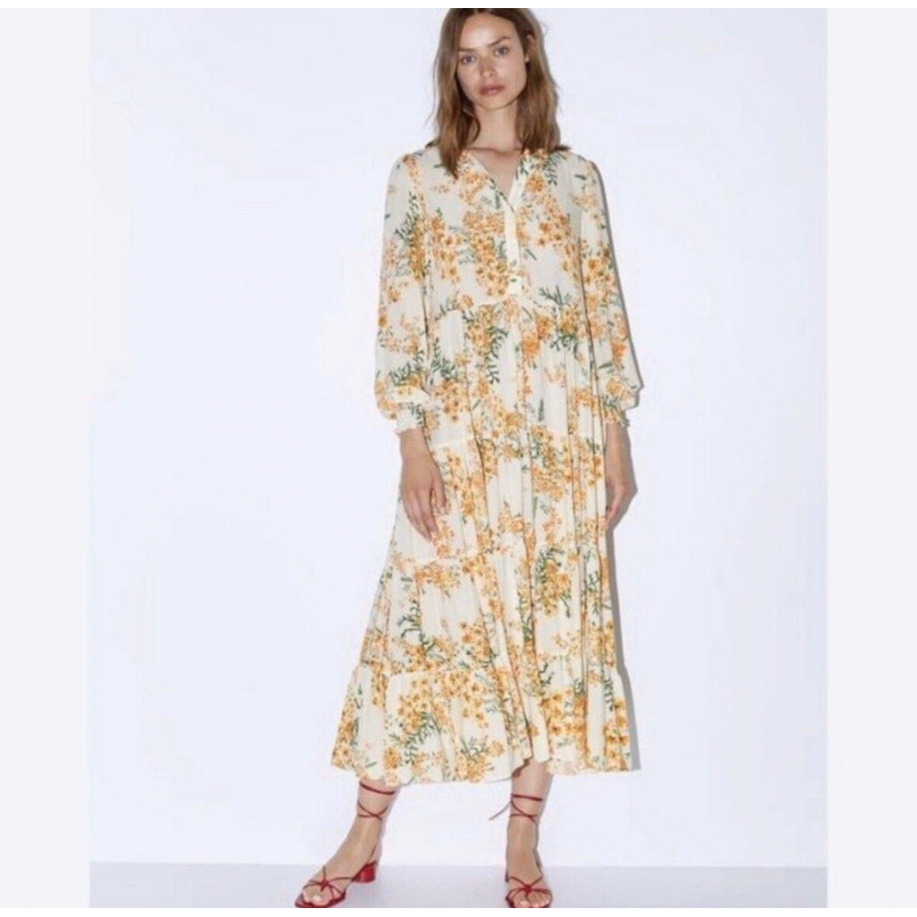 Zara Floral Tiered Dress