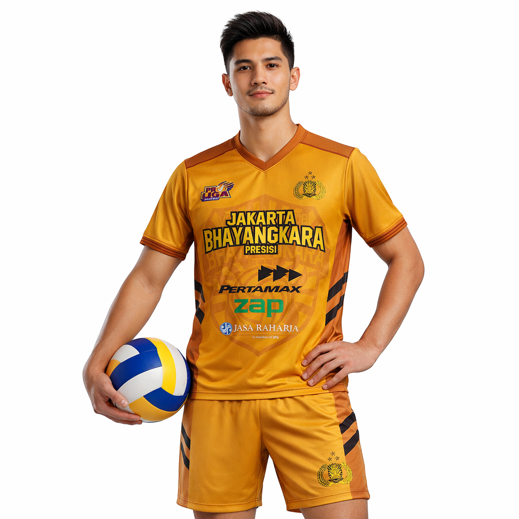 Kaos Jersey Voli Jakarta Bhayangkara Presisi Proliga Pria 2026 / Setelan Voli Dry Fit