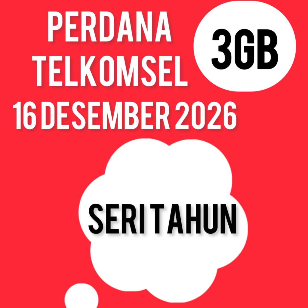 Perdana Telkomsel 3GB 11 DIGIT SERI TAHUN
