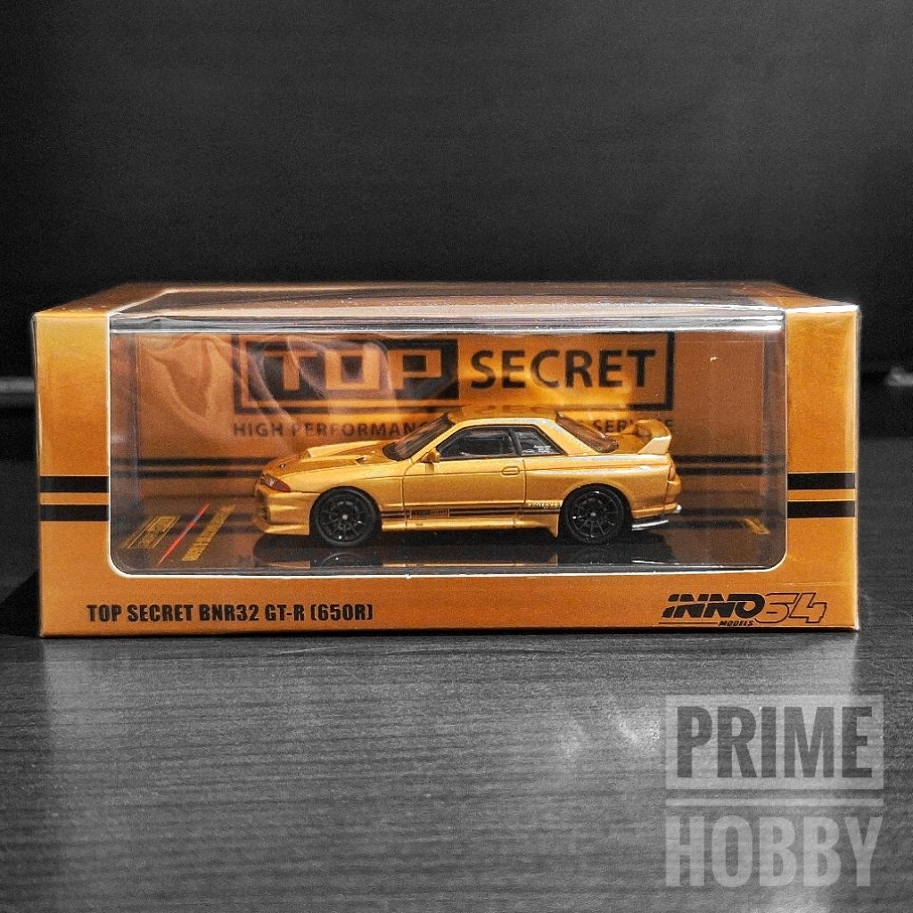 INNO64 NISSAN SKYLINE R32 GTR TOP SECRET GOLD