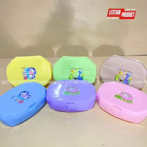 ( 6 PCS ) LUNCHBOX CANDY VIOLA | KOTAK BEKAL | WADAH NASI | KOTAK BEKAL ANAK | TEMPAT NASI | WADAH B