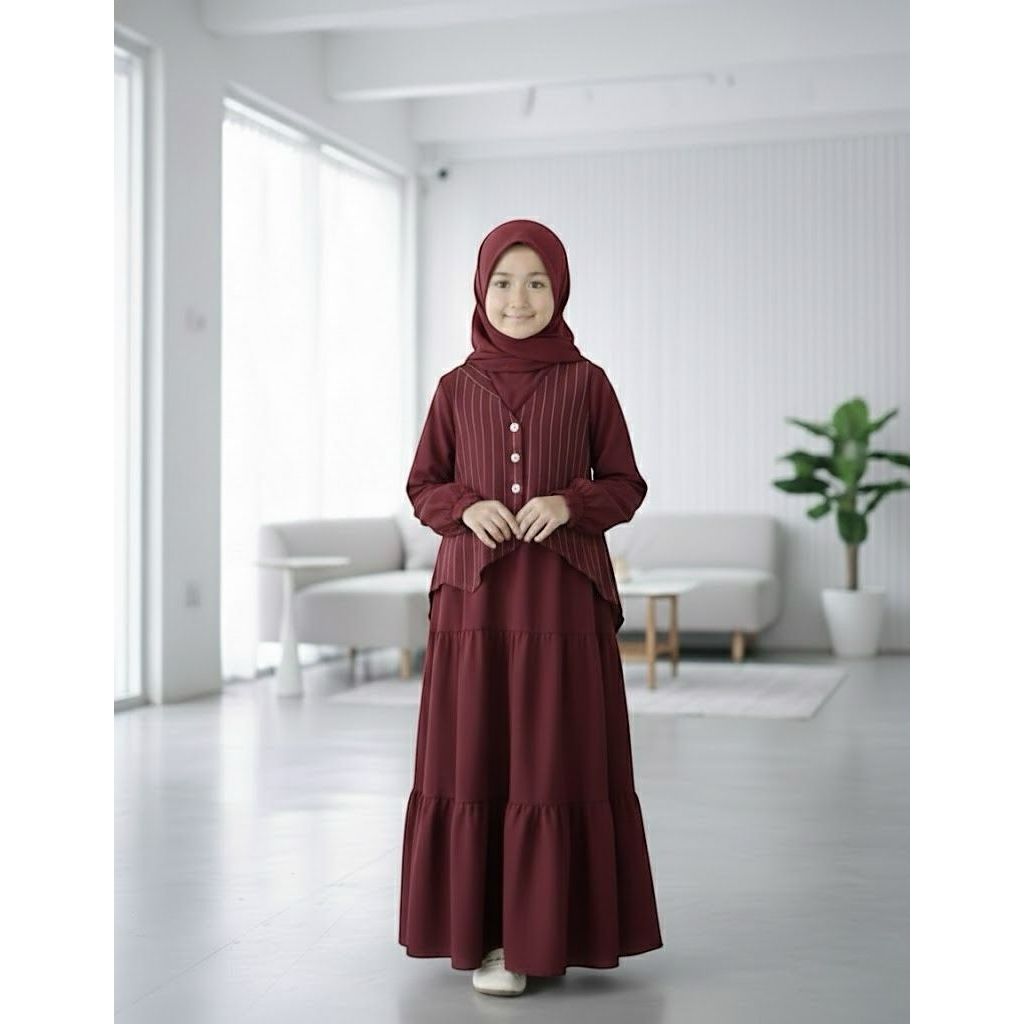 LADEA GAMIS KIDS 2IN1// RAYON //GAMIS ROMPI ANAK //GAMIS ANAK REMAJA // GAMIS RAYON SEMIWOLL // LITT