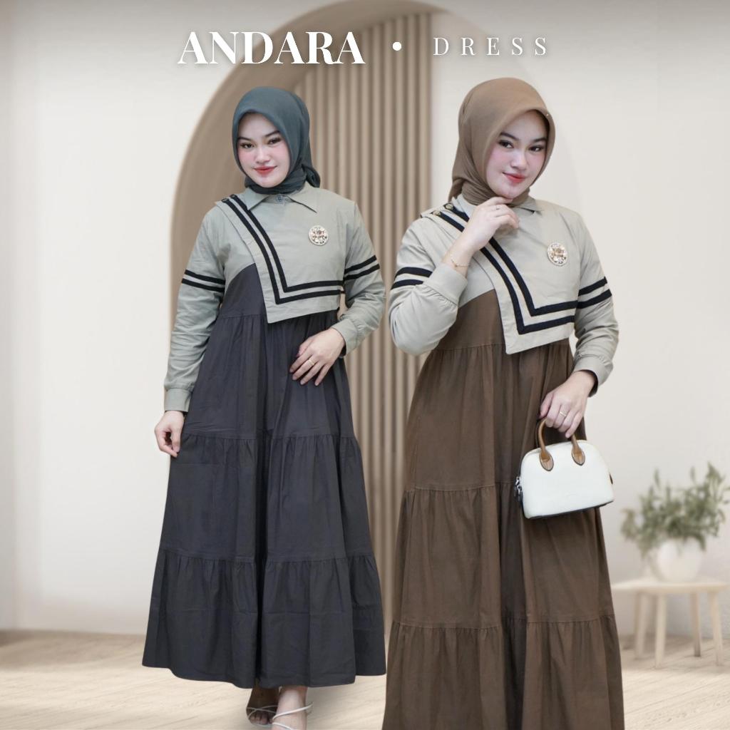 Andara Dress - Gaun Wanita Panjang Dewasa