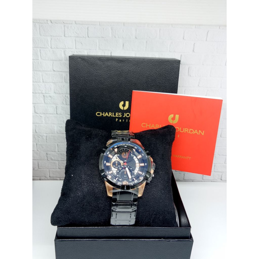 Jam tangan analog pria CHARLES JOURDAN CJ1075-1532C  garansi resmi original 1thn