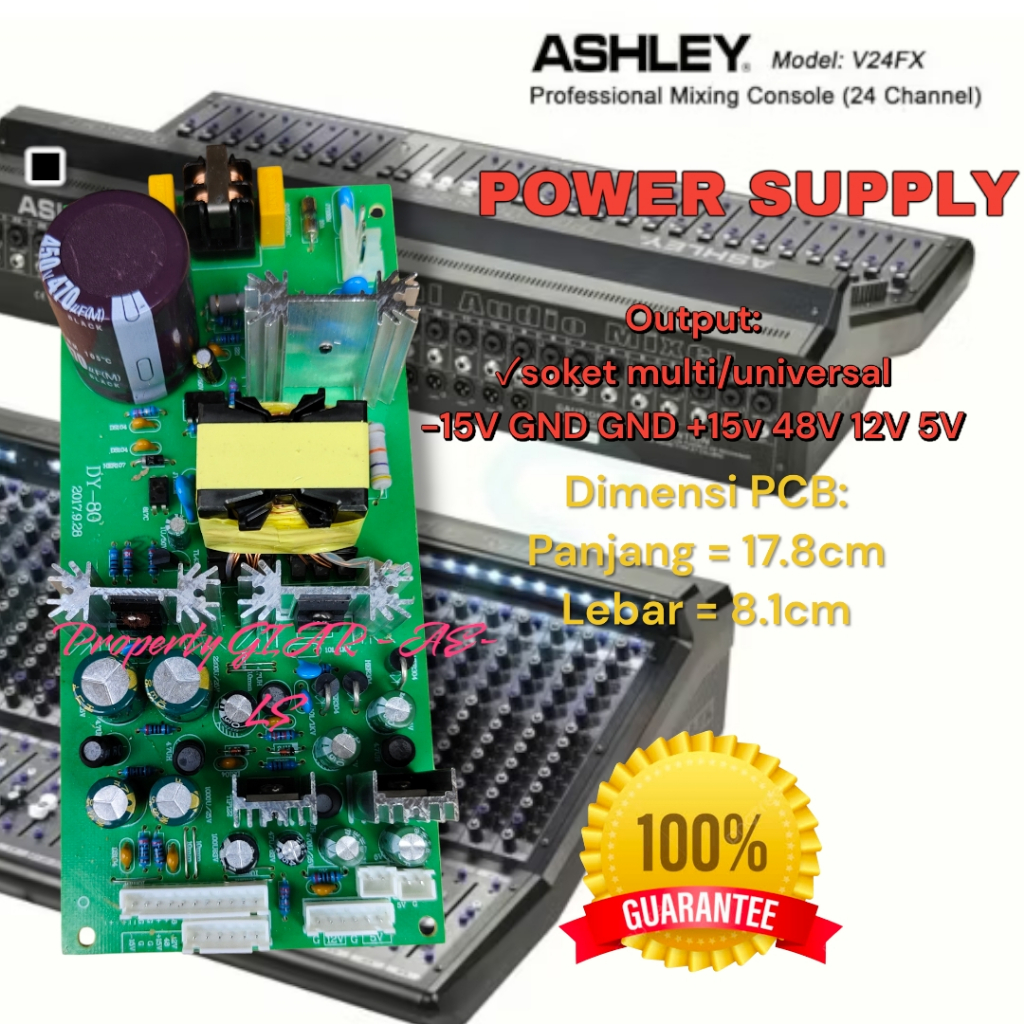 POWER SUPLLY MIXER ASHLEY V24FX v 24 fx