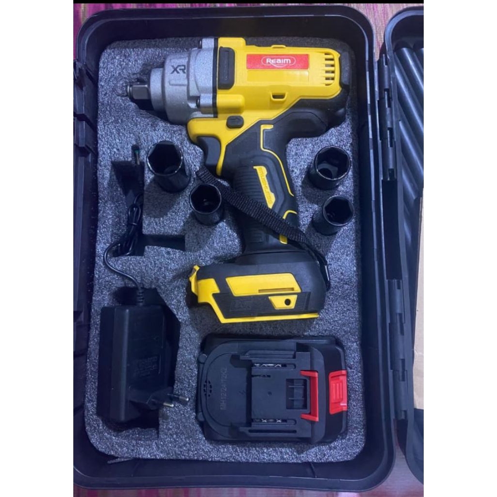 Reaim Impact Wrench Brushless 1500N.m Mesin Bor Baterai Mesin Bor Listrik Impact Baterai