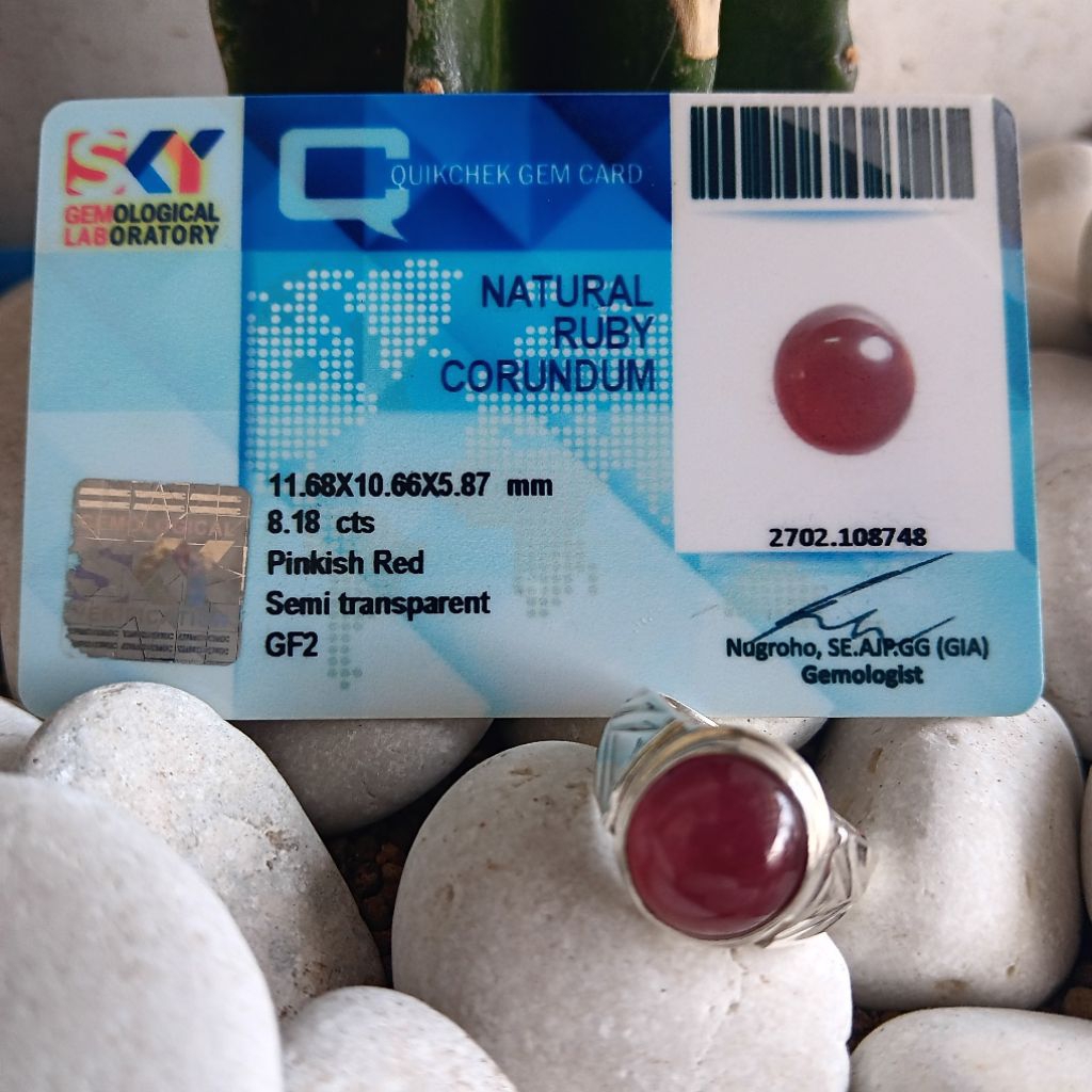 Ruby Corrundum Memo Ring Perak