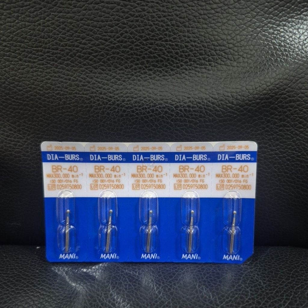 Original Dental Mani Bur Japan Bulat BR-40 Satuan Round Dia-Burs