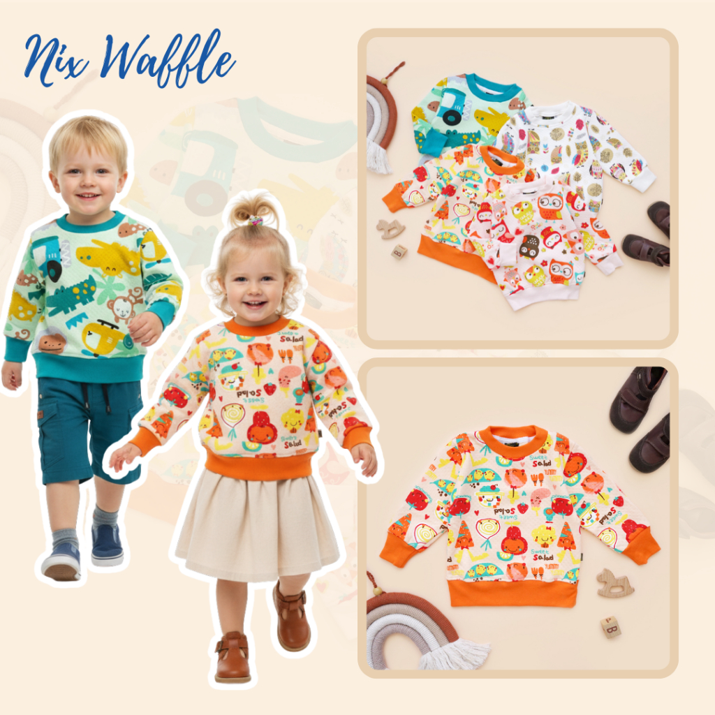 Sweater Anak Laki Laki Nix Waffle Boy1-4 Tahun