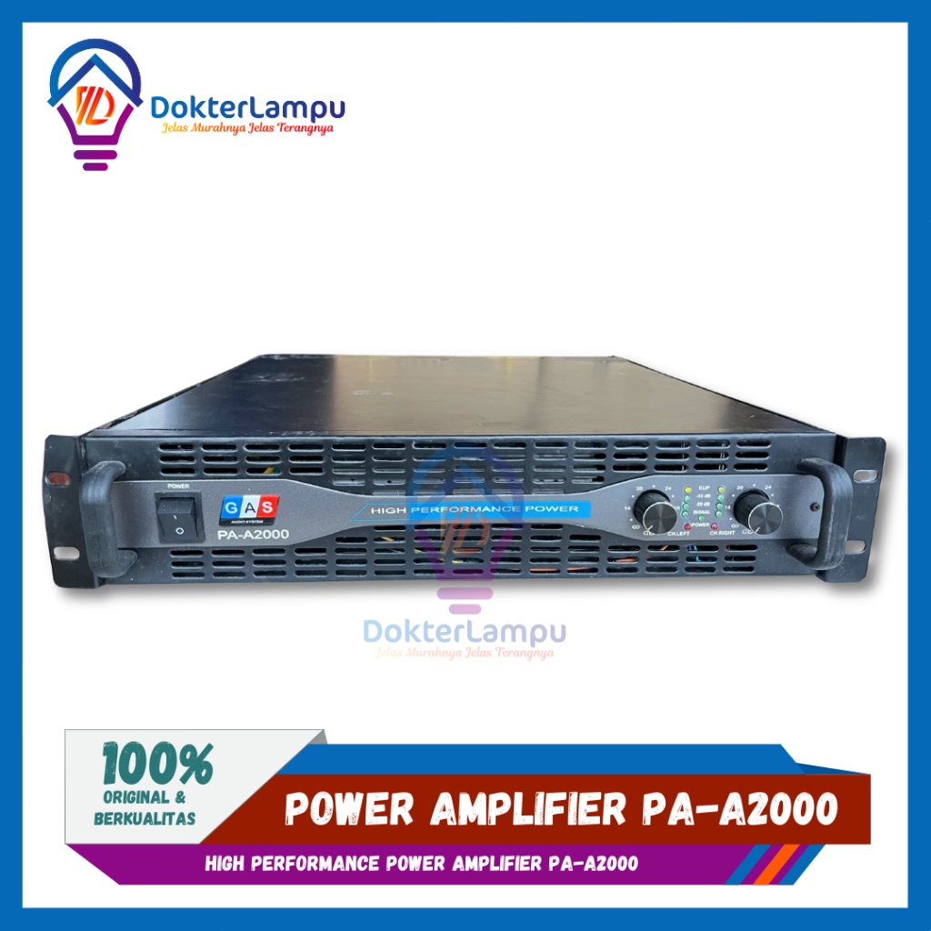 POWER AMPLIFIER PA A2000 GAS AUDIO RAKITAN