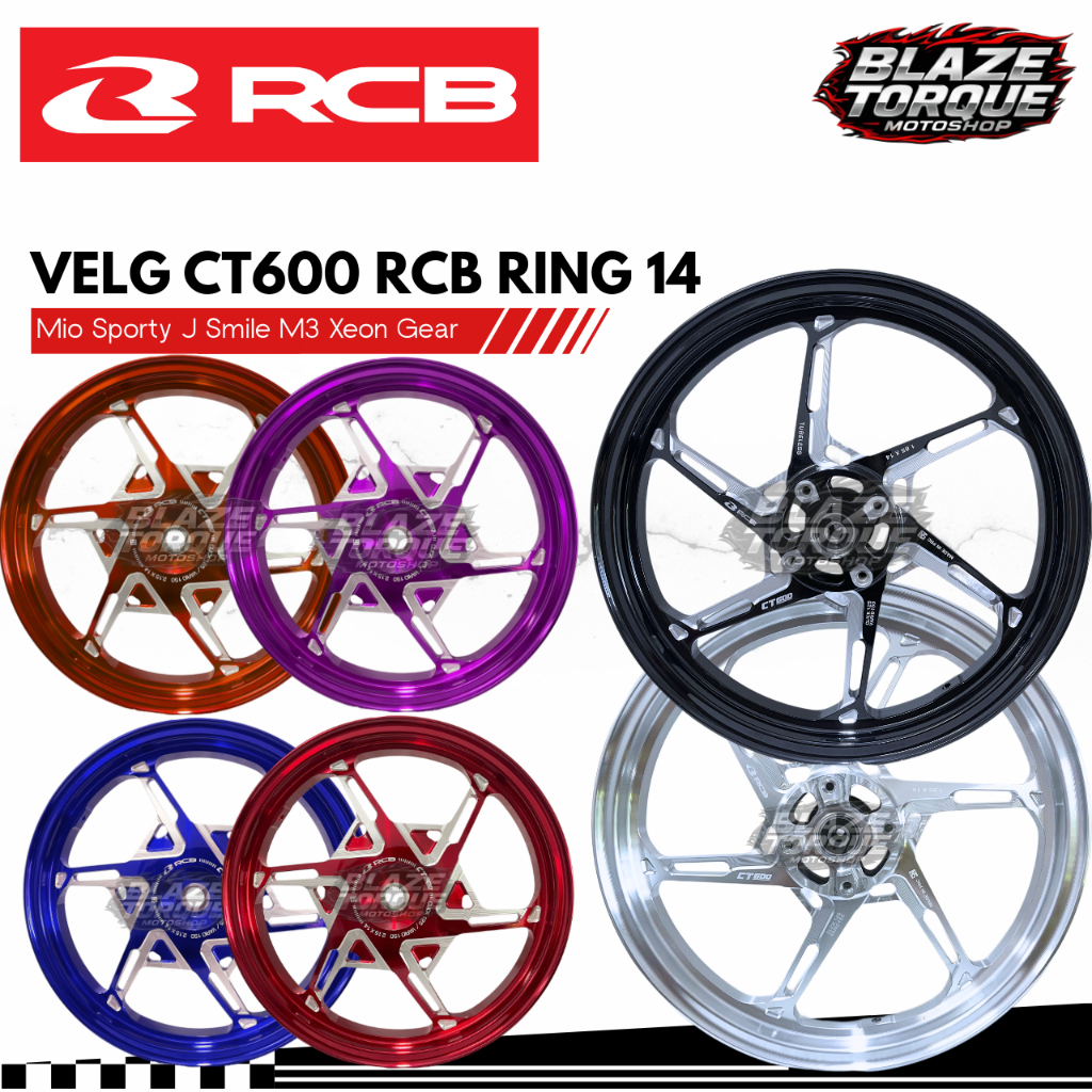 Velg RCB CT600 Mio Soul Smile Sporty M3 Gear Fino Mio J Xeon Original RCB CT 600