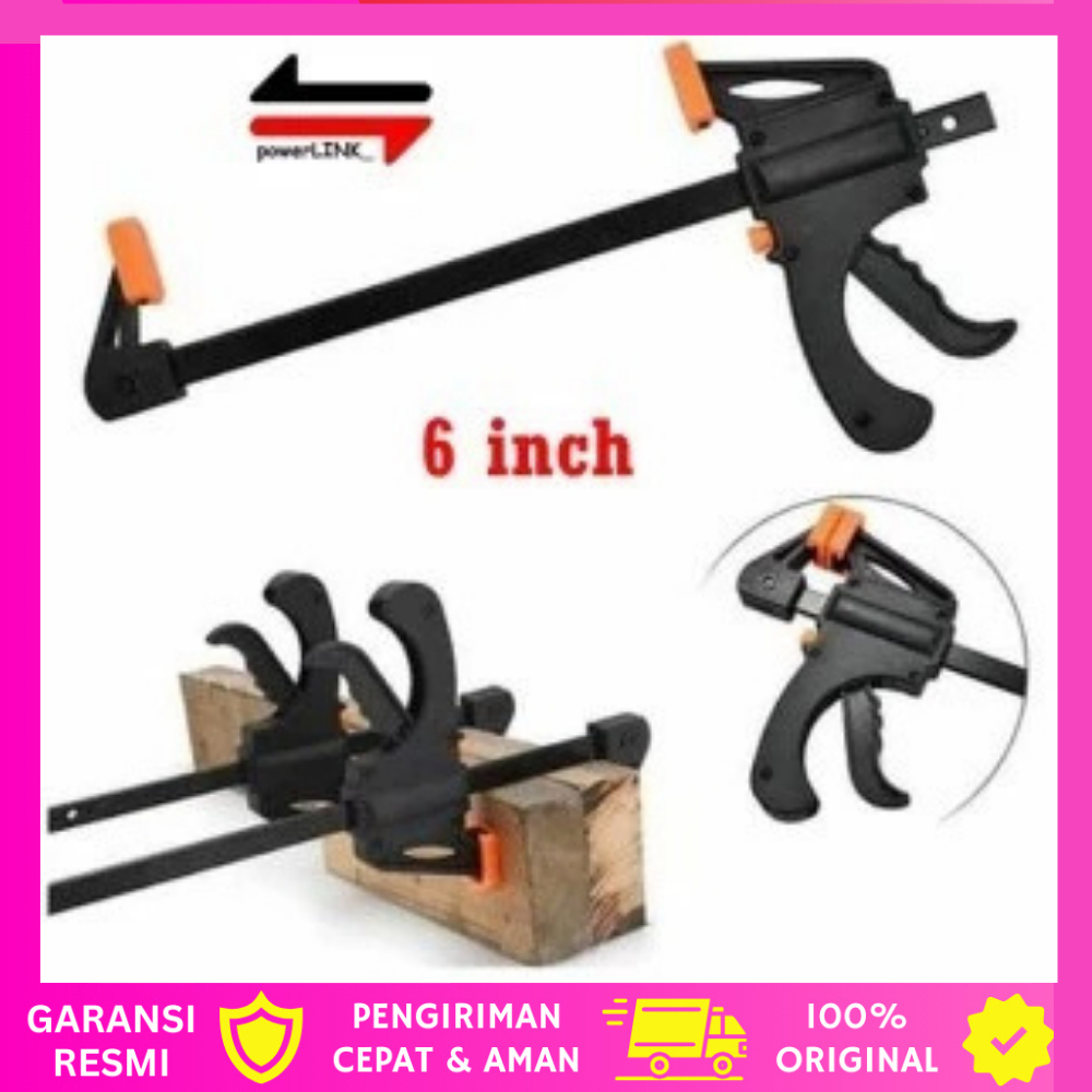 PENJEPIT KAYU PERTUKANGAN 6 INCH ORIGINAL - ALAT TUKANG KAYU MESIN PERKAKAS PAKET LENGKAP