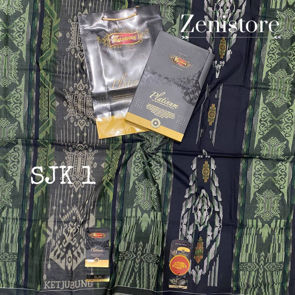 SARUNG KETJUBUNG PLATINUM TIPE MOTIF TIS DIS GSI SPP GJK SERI HITAM DAN PUTIH BISA COD MUSLIM
