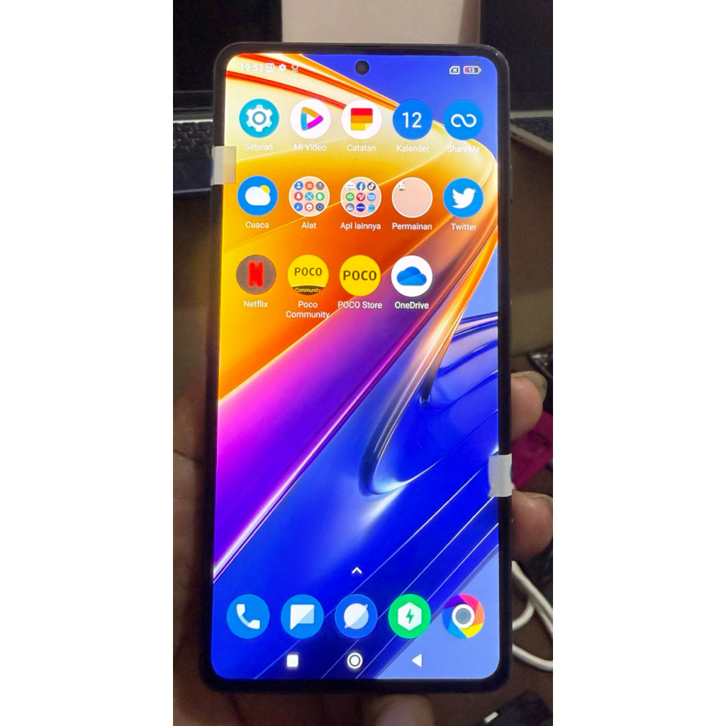 lcd touchscreen+frame poco F4 GT original copotan tested