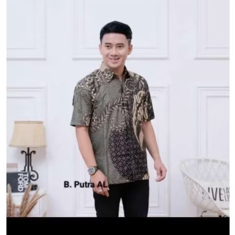 BATIK PRIA BATIK SAGE BATIK LENGAN PENDEK BATIK PEKALONGAN
