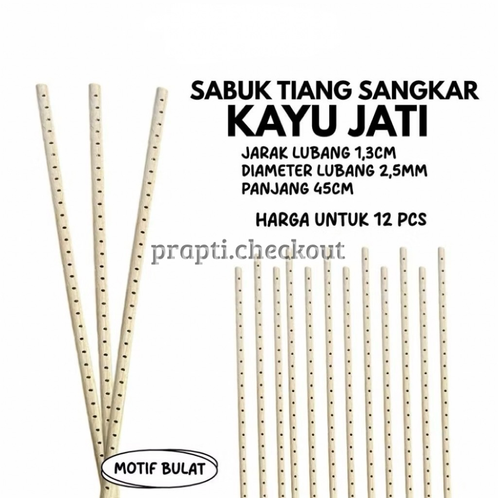 sabuk sangkar burung kayu jati isi 12pcs sabuk sangkar bulat