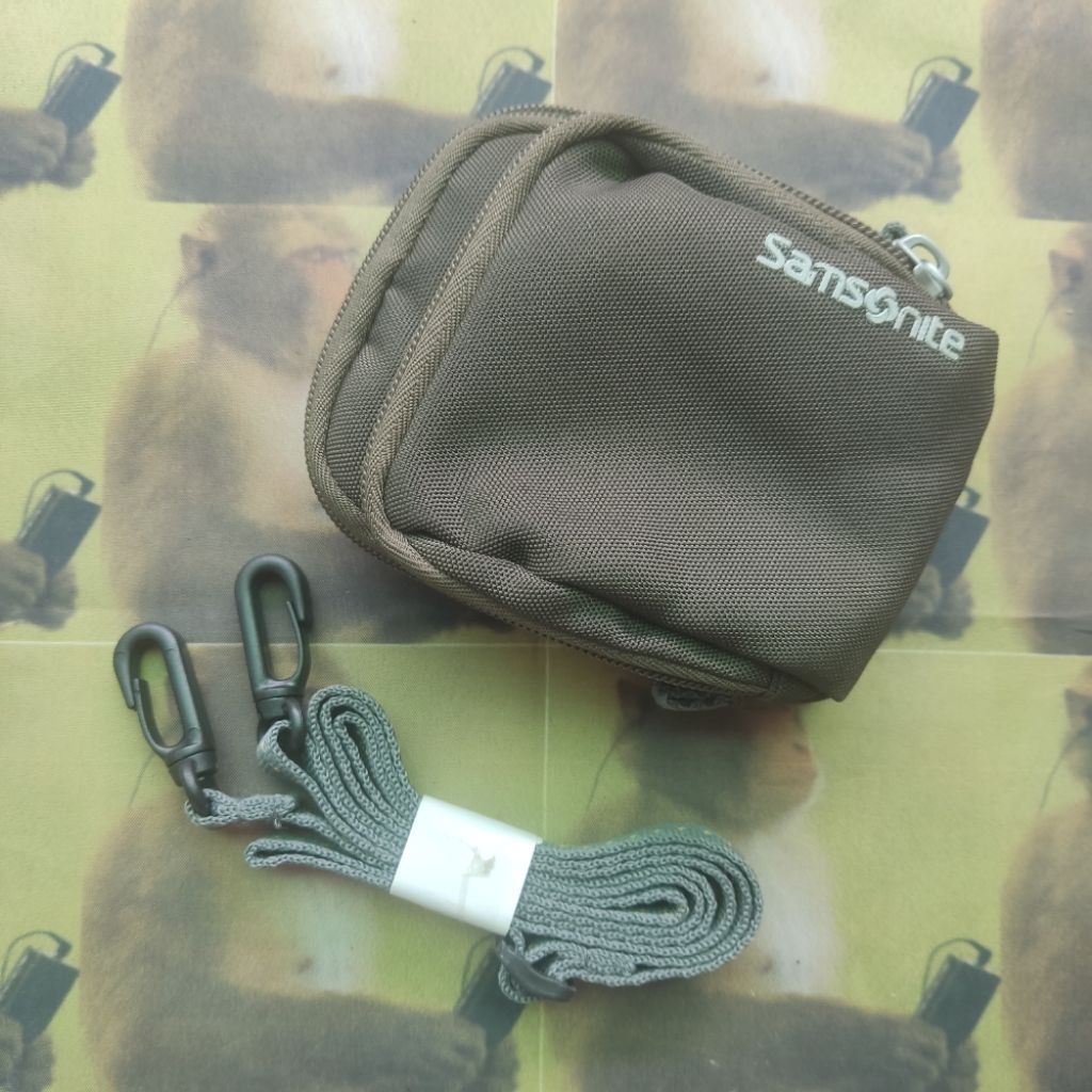 ORI SAMSONITE pouch crossbody camera bag sling kantung kamera kecil tas tali zipper seleting sleting