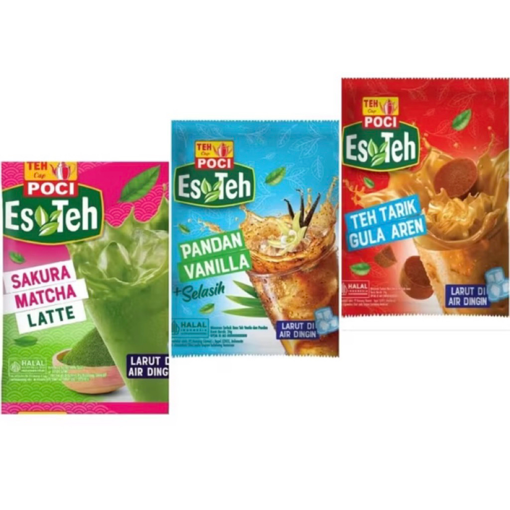 10 Sachet Teh Tarik Gula Aren - Rasa Gula Aren, Teh Tarik, Pandan Vanila, Selasih