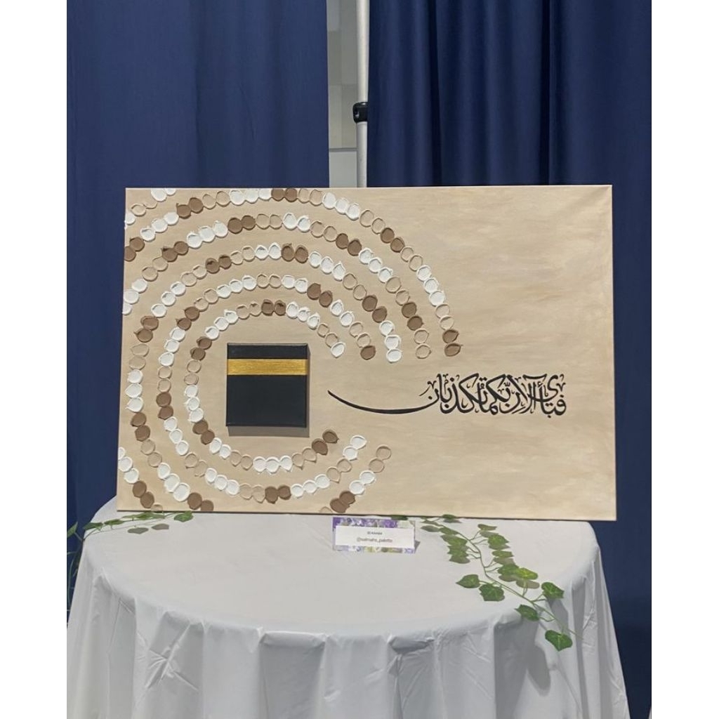 handmade lukisan Ka'bah 3D aesthetic