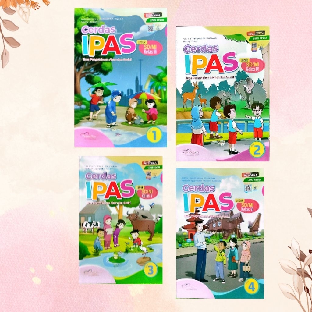 Buku Cerdas IPAS SD/MI kelas 3,4,5,6 Kurikulum Merdeka Pustaka Mulia