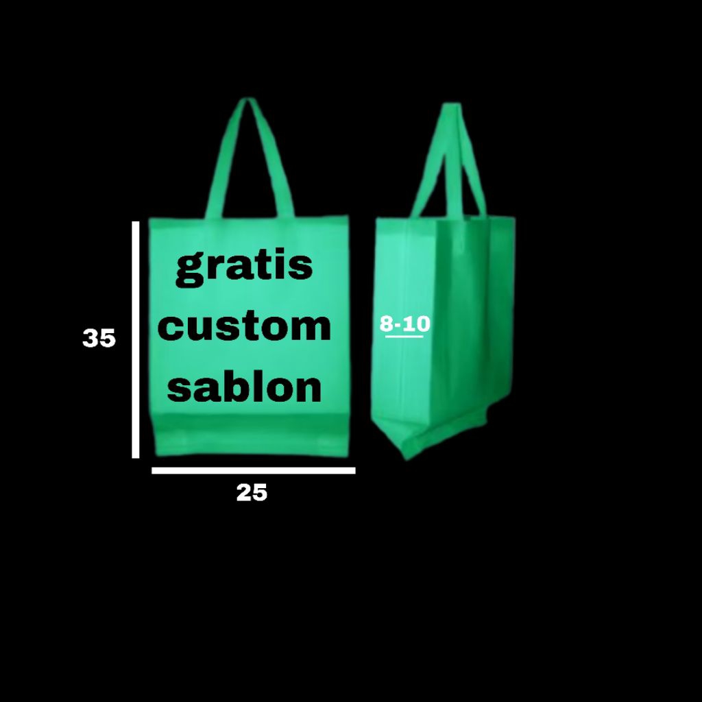 TAS SPUNBOND SABLON CUSTOM 25X35 - GODIEBAG - TAS SPUNBOND