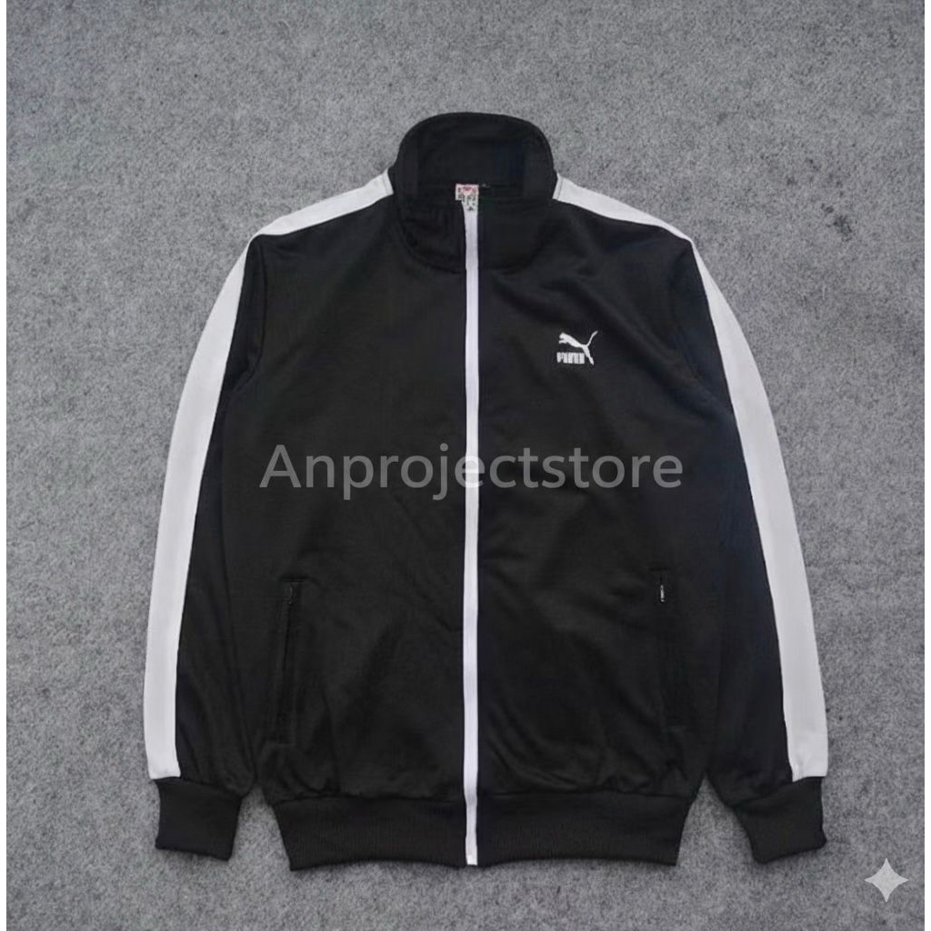 Jaket Tracktop PUMA Casual Pria Wanita Full Tag Dan Label