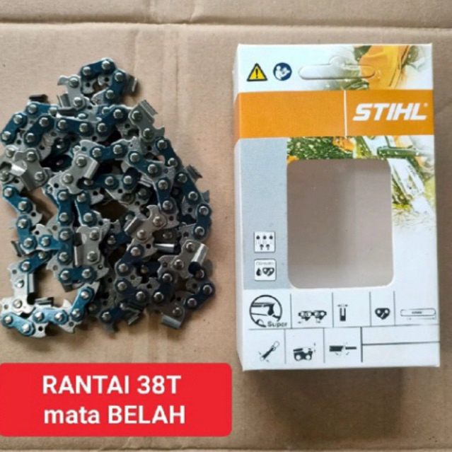 Rantai Chainsaw / Senso STIHL 22 Inch 38 Mata ( 22”/38T ) Belah Original