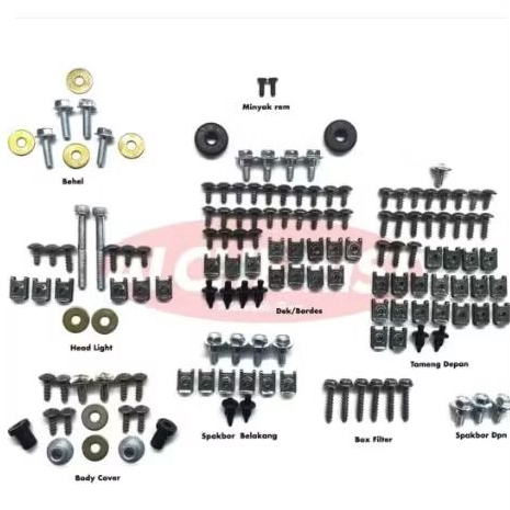 COD Baut Fino FI 125 2018 - 2021 Fullset Body motor Fino Yamaha