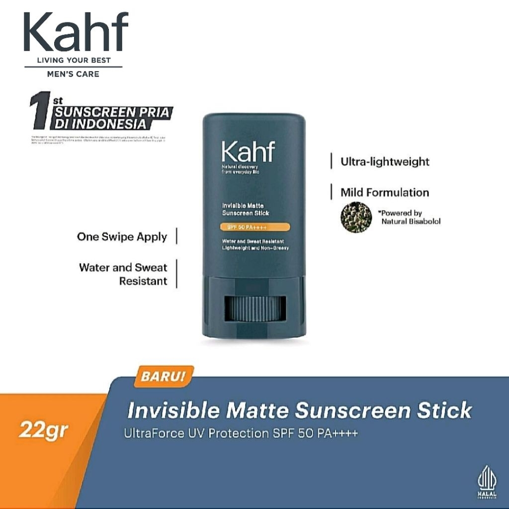 kahf invisible matte sunscreen stick spf 50