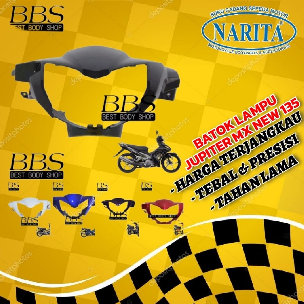 Batok Depan Yamaha Jupiter MX New / Batok Kepala Depan Jupiter MX New Warna Hitam/ Putih / Biru / Un