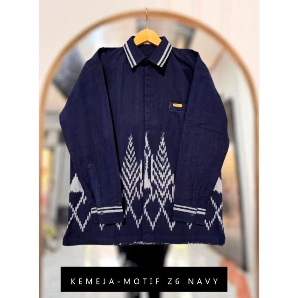 Kemeja Tenun Pria - Baju Tenun Lebaran - Kemeja Kondangan - Kemeja Kantor