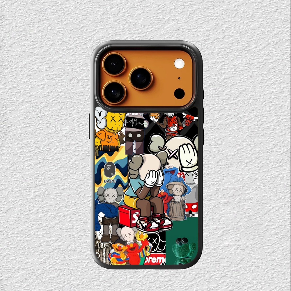 Case Hybrid Casing Softcase iphone 17 16 15 14 13 12 11 Pro Max Mini Plus X Xs Max XR Kaws Belong In