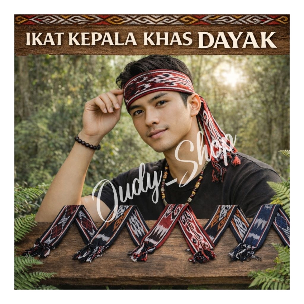Syal Slayer Tenun Etnik Dayak Kalimantan Aksesoris Keren Pendaki Gunung