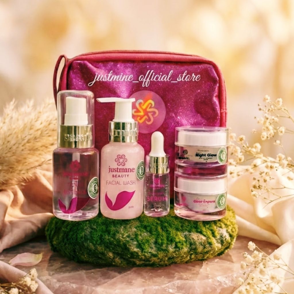 Justmine Beauty Skincare Tersedia Paket & Ecer Varian Acne More Bpom & Forte