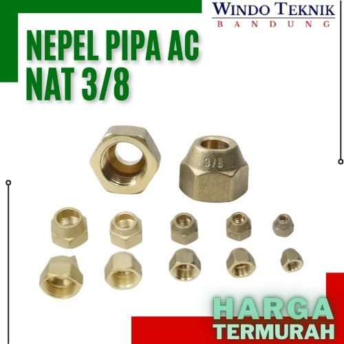 NUT NEPEL AC 3/8 | DOUBLE NEPEL | NAT NEPEL PIPA AC | NAT AC | NEPEL AC 1/2PK - 5OK I DOBEL NEPEL AC