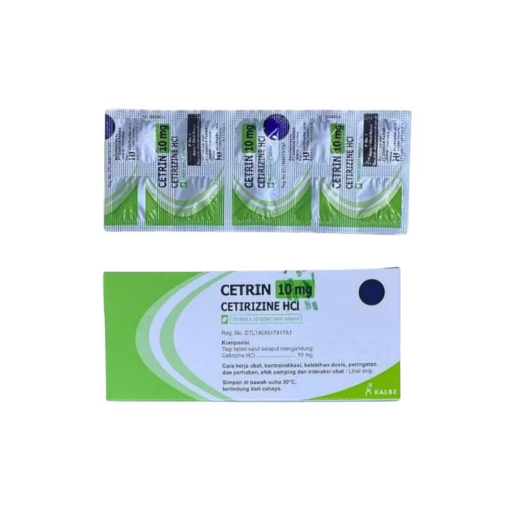 CETRIN - CETIRIZINE 10 MG BOX 100 TABLET