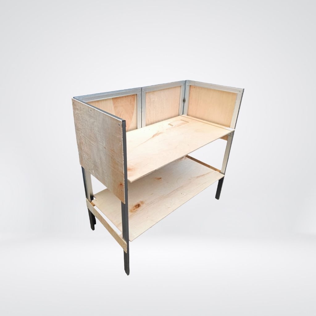 Meja Kompor 2 Tungku Portable / Meja Kompor Lipat Untuk Jualan - Rangka Hollow