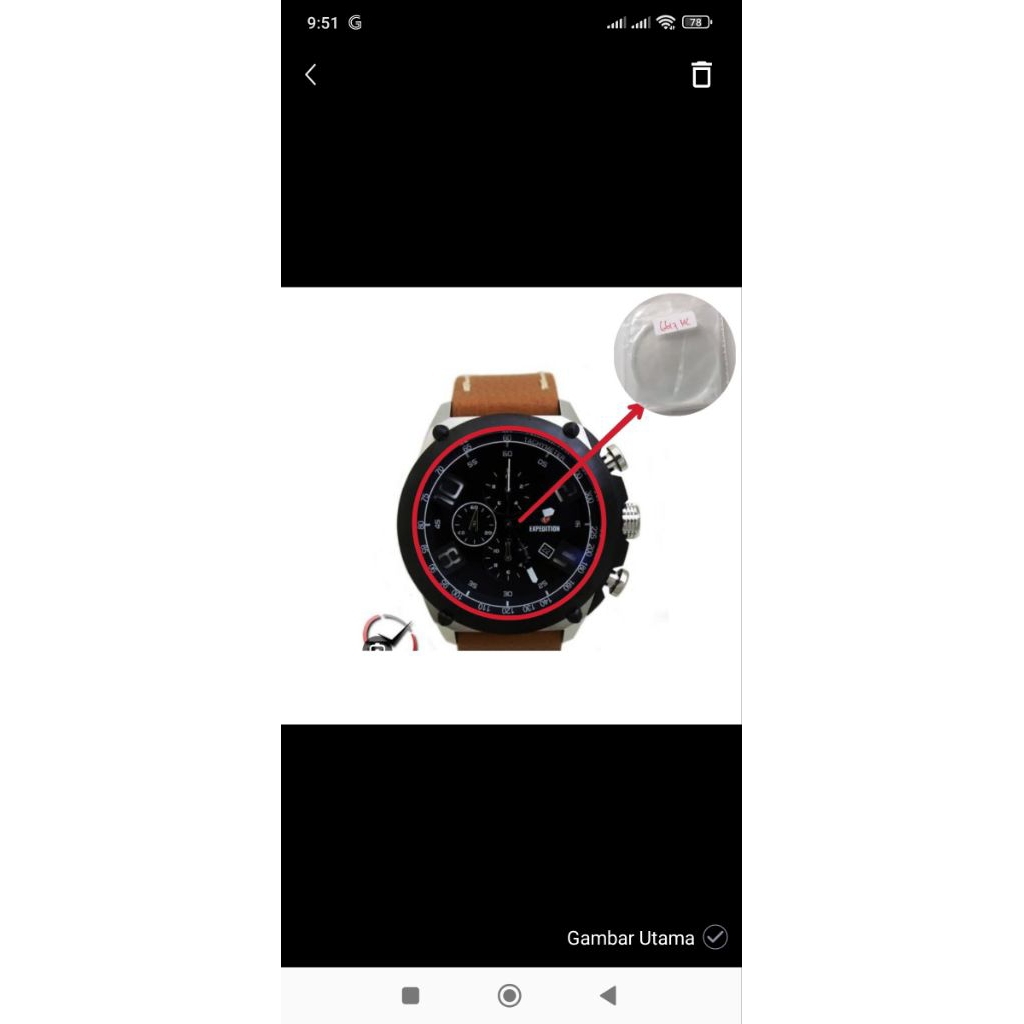 kaca jam tangan Expedition seri 6617MC original berkualitas