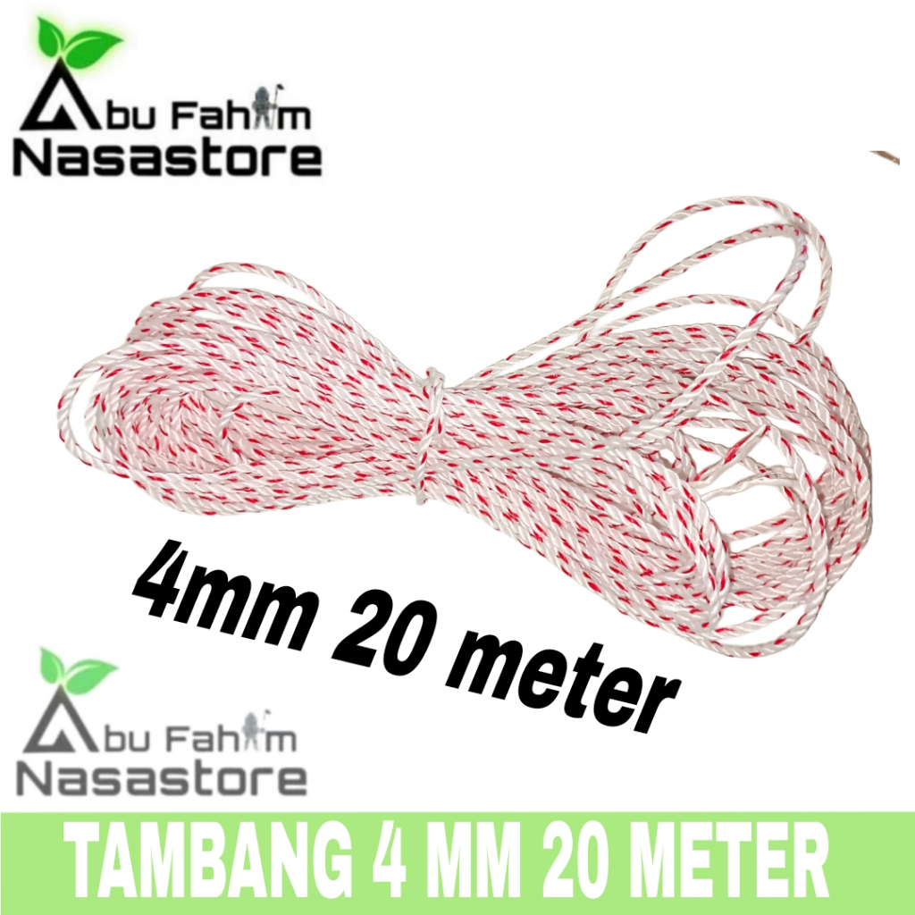 TALI TAMBANG 4 MM 20 METER / TALI NYLON