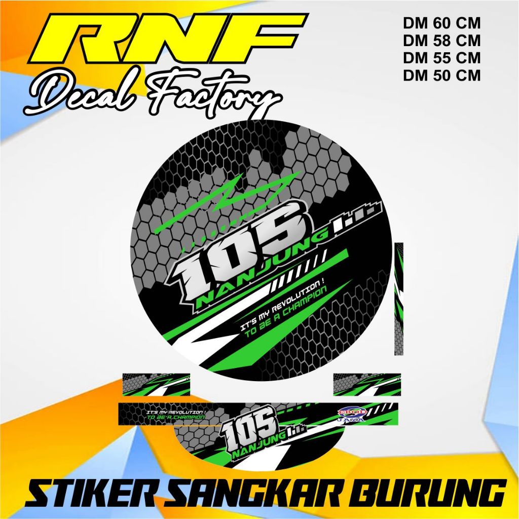 COD stiker sangkar murai,decal stiker sangkar burung murai keren awet tahan lama