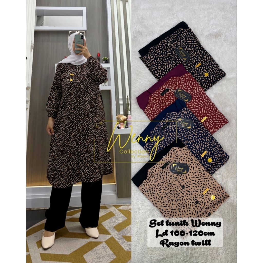 SETELAN LONG TUNIK RAYON TWILL ARMANY WENNY