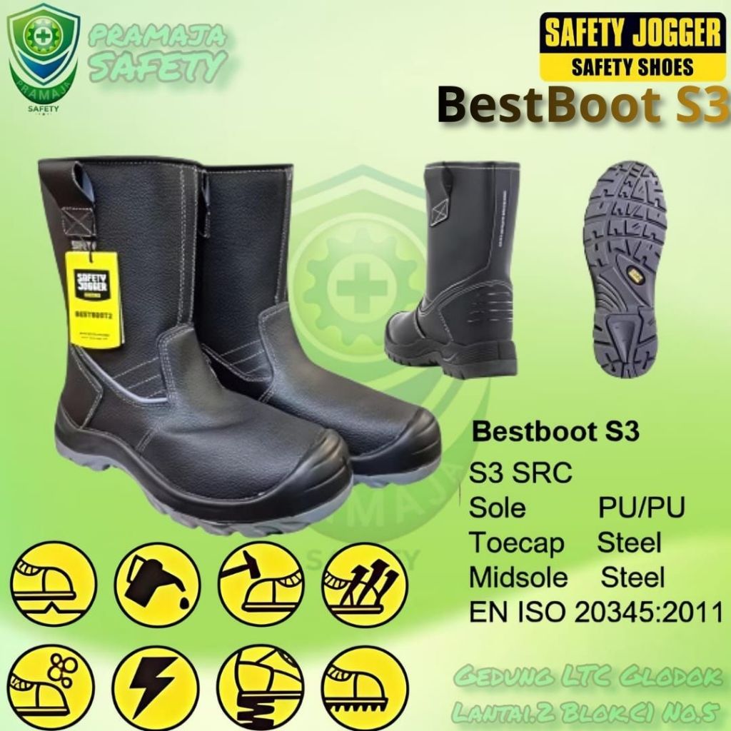 Sepatu Safety Boots Jogger Bestboot / Safety Shoes Proyek Jogger Bestboot