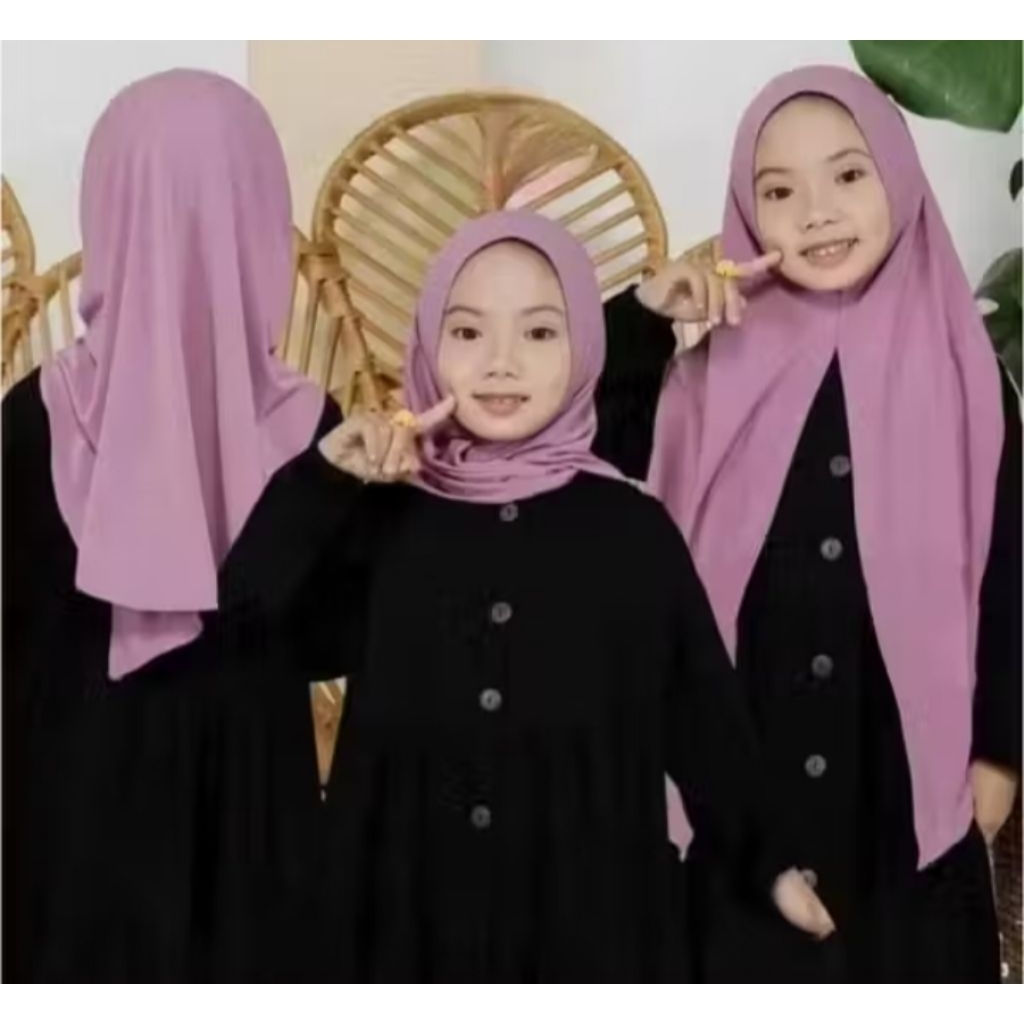 Pasmina oval instan anak/pasmina instan anak oval