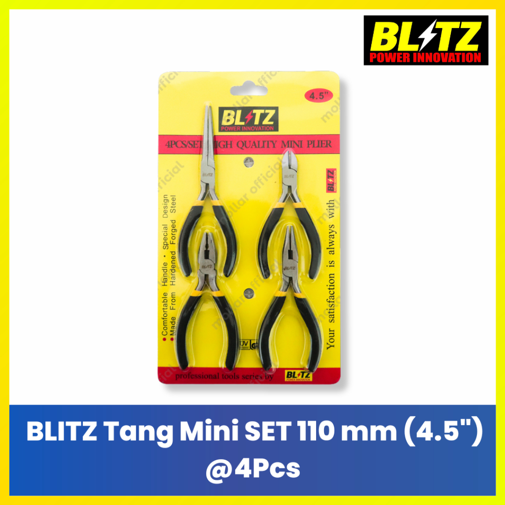 BLITZ Mini Pliers Set 4 Pcs Tang Kecil Servis HP Elektronik Aksesoris