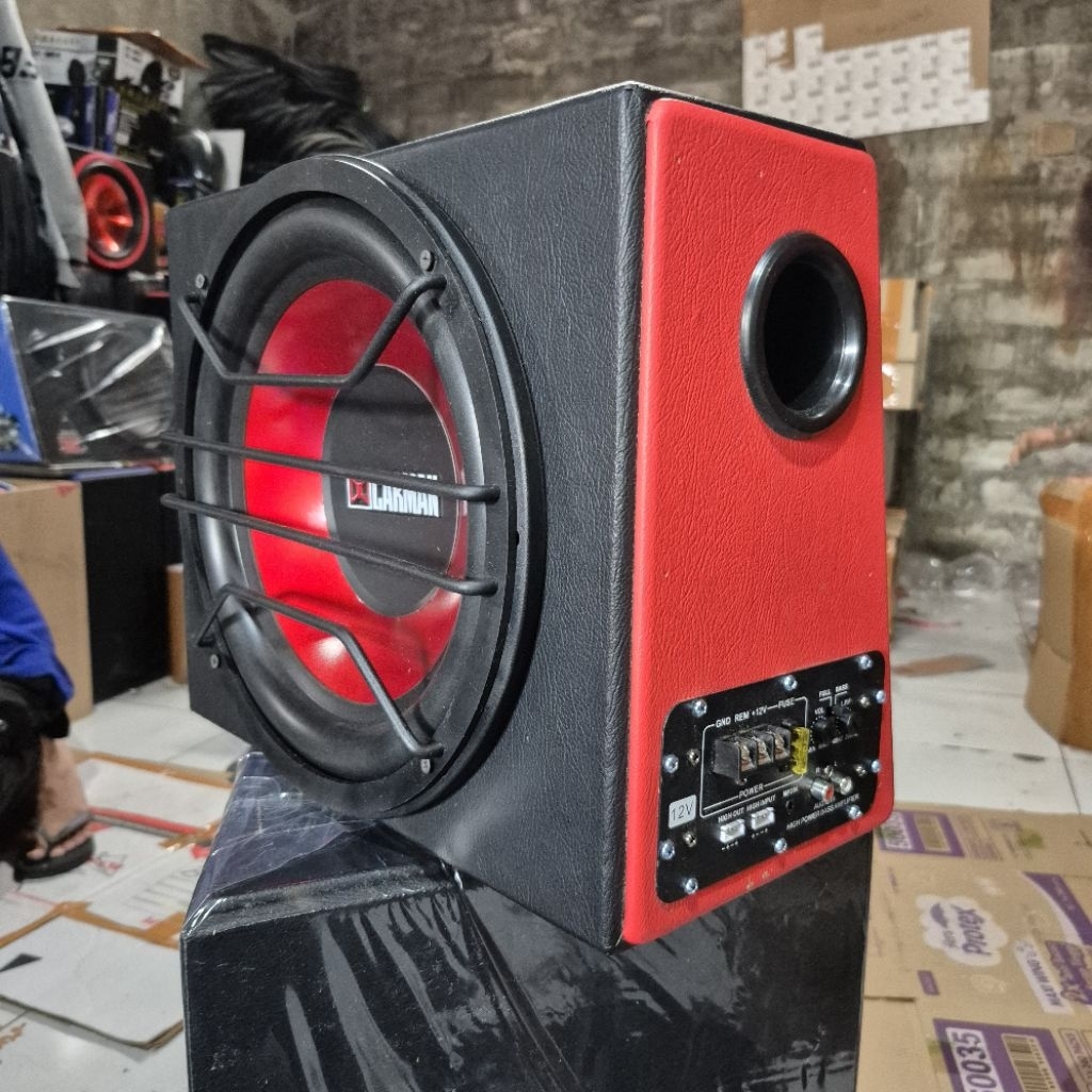 Speaker ACTIVE BASS BOX Subwoofer Slim CARMAN 12inch Double Voice Coil MAX 350WAT 12Volt (MOBIL) Uni