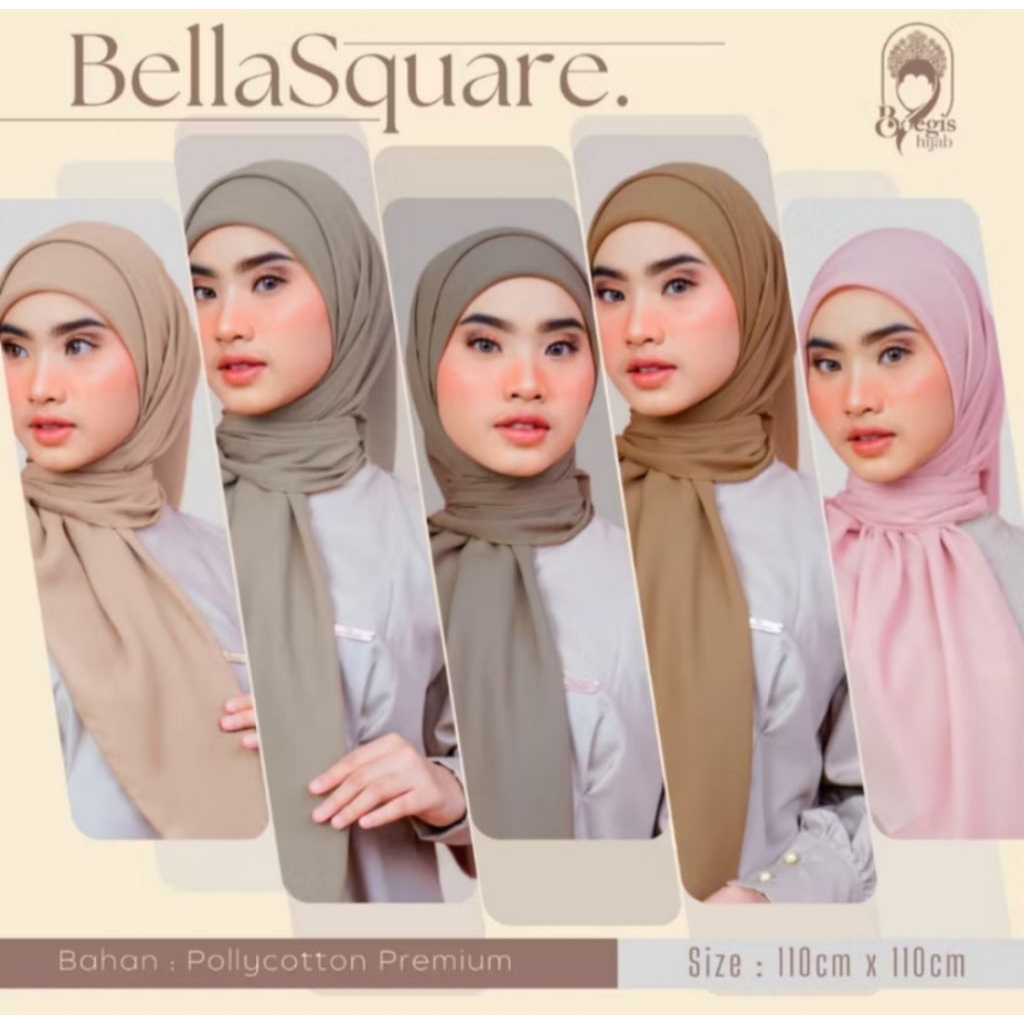 BUGIS HIJAB / BELLA SQUARE PREMIUM / HIJAB SEGI EMPAT BELLA SQUARE BUGIS PREMIUM / HIJAB SEGI EMPAT 