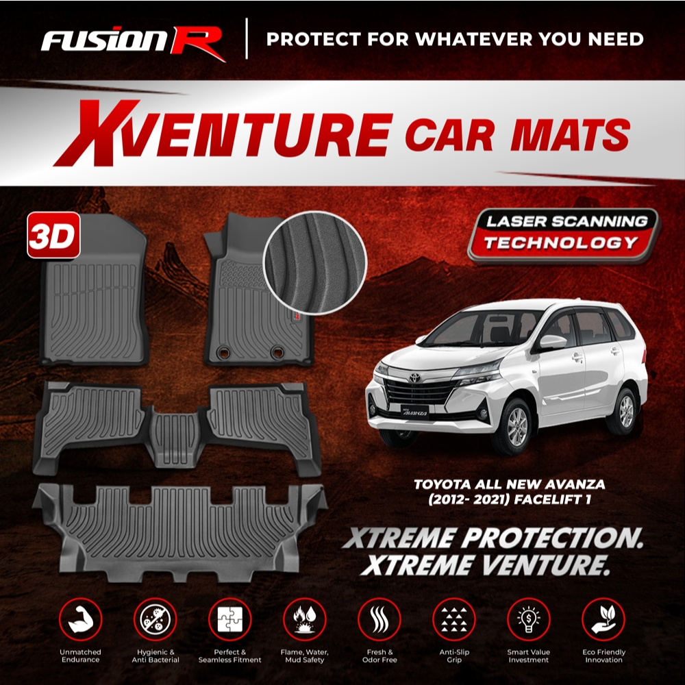 Fusion R Karpet Mobil 3D Xventure Toyota Avanza Karpet Lantai Mobil Fusion R Custom Car Fit Premium