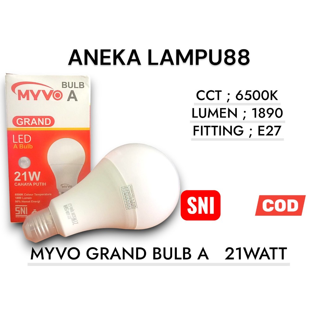 LAMPU LED MYVO GRAND A 21 WATT - BOHLAM LAMPU MYVO GRAND A 21W
